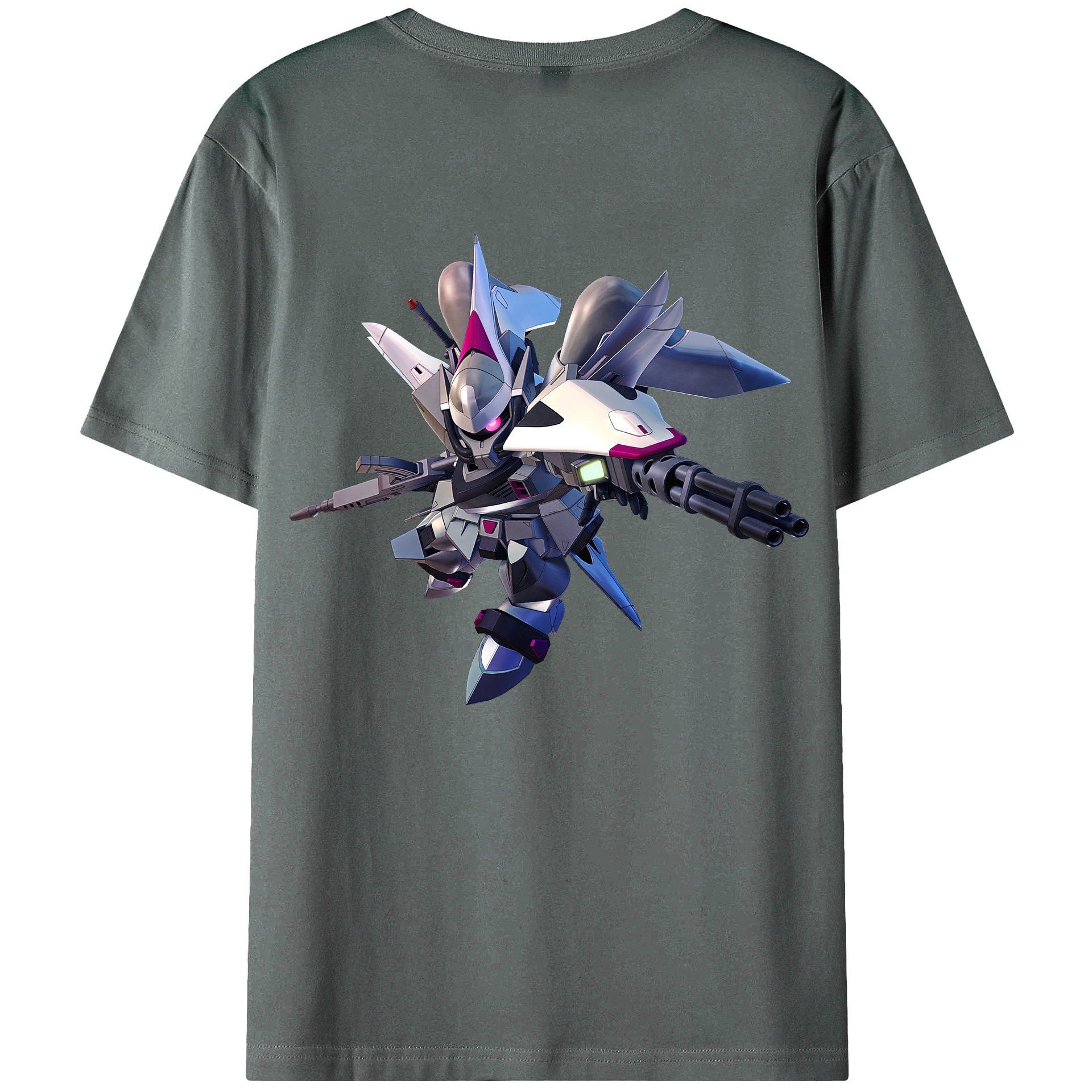（画像用） 機動戦士ガンダム Mobile Suit Gundam 綿100％ メンズ半袖Tシャツ（バックプリント） 通気性